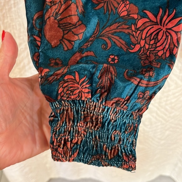 Free People Blue and Red Velvet Pants - Picture 7 of 7